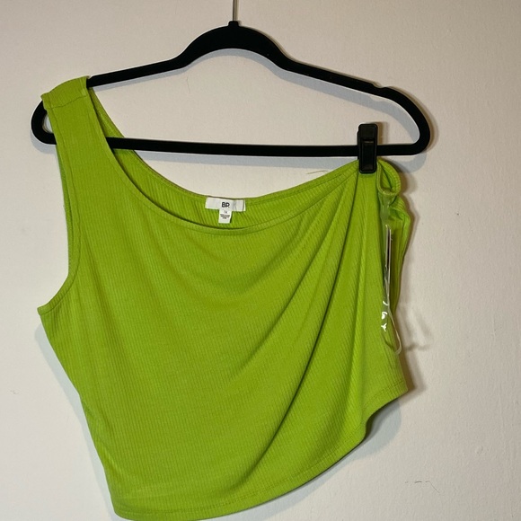 COPY - BP Lime Green Ribbed One Shoulder Tank - Picture 9 of 12